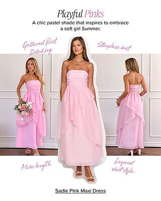Sadie Pink Maxi Dress | Beginning Boutique US
