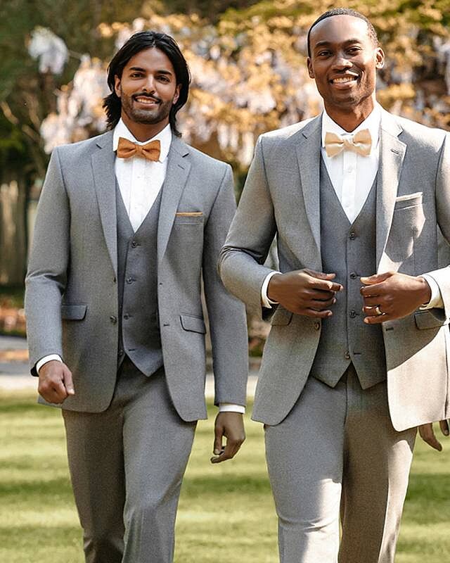 Rent Allure Light Gray Suit - Elegant Light Gray Suit For