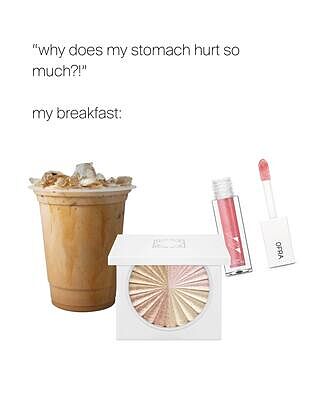 Stomach: please stop. Me: adds more highlighter and lip gloss✨ ⁠
#highlighter #lipgloss