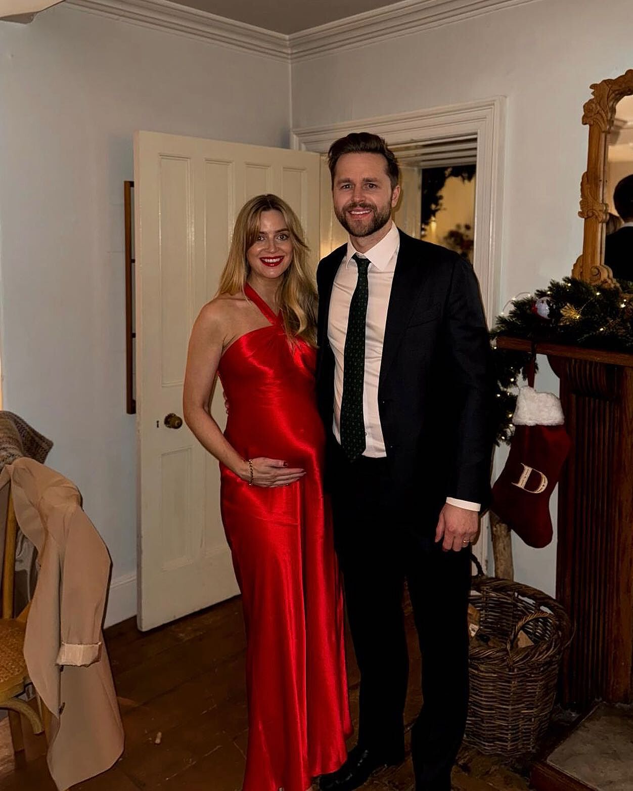 red rixo dress Emory Silk Gown in Layla Dot Red