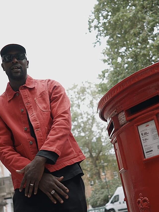 Men's Chore Jacket | Denim | Red | Percival Menswear