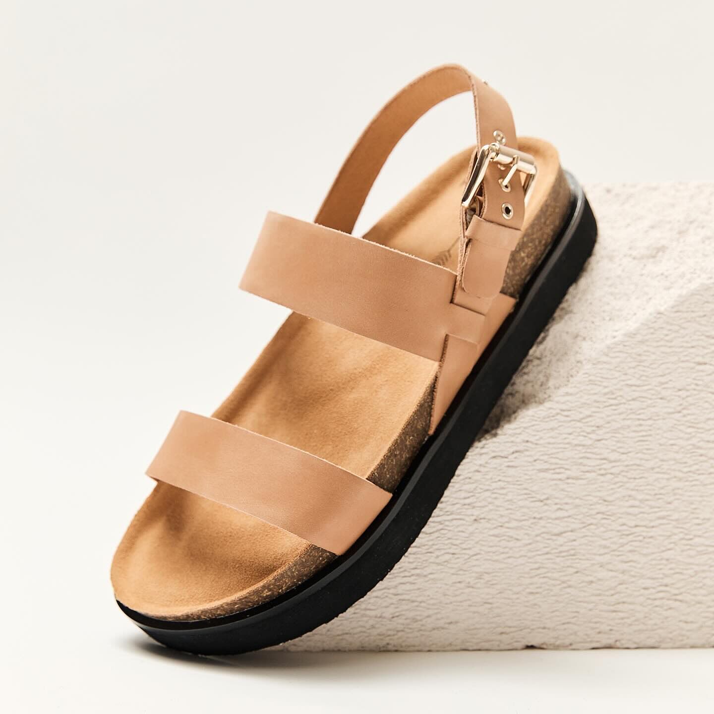 Hunter Camel Leopard Print Women's Flat Sandal | FRANKIE4