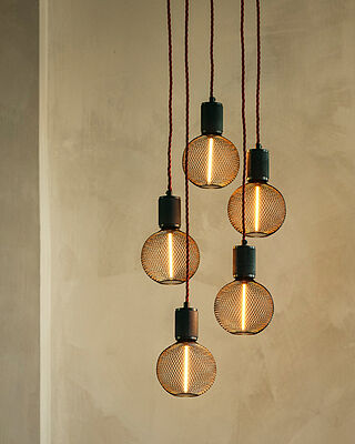 Sleek Large Edison Cluster Lights - 5 Wire – Brass