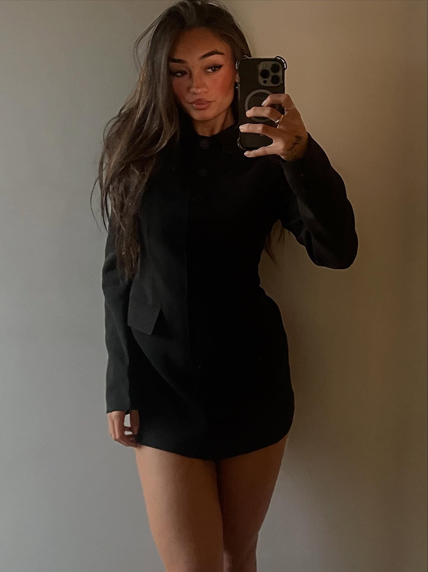LIONESS Cheri Mini Dress Ink Selfie Leslie
