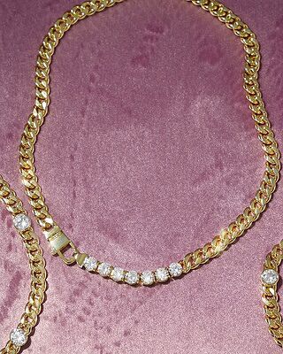 Julian Loves Diamonds Necklace - Gold|White Diamondettes