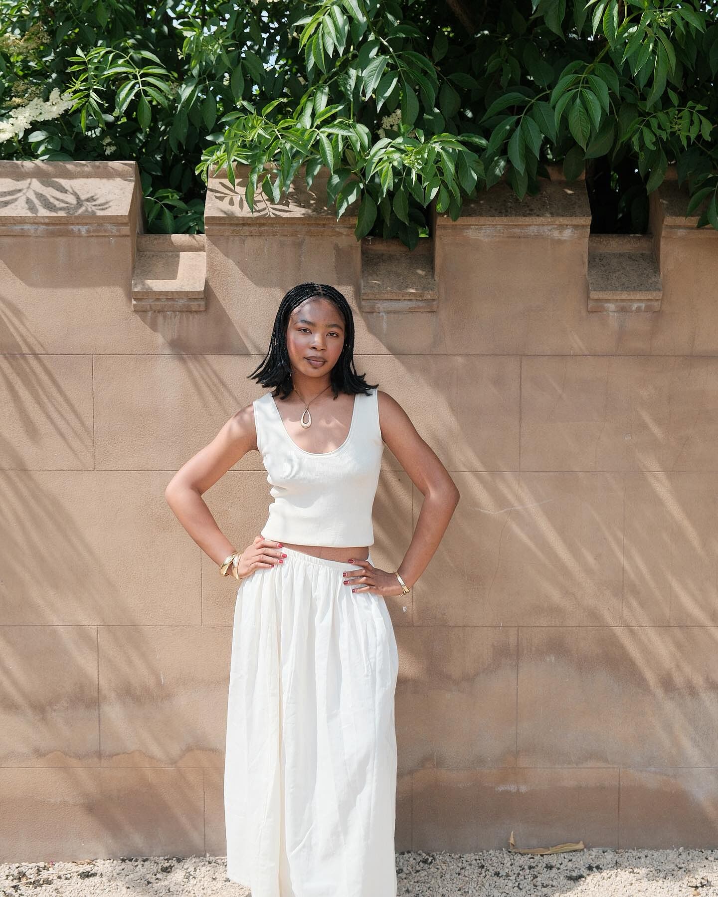 Knitted Tank Top Ivory - Ivory | Djerf Avenue