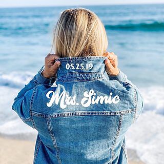 Custom Denim Jacket - Sprinkled With Pink