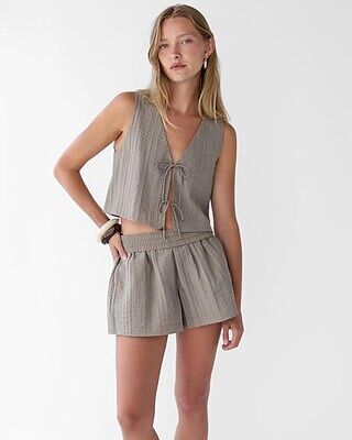 GAUZE ELASTIC WAISTBAND SHORT