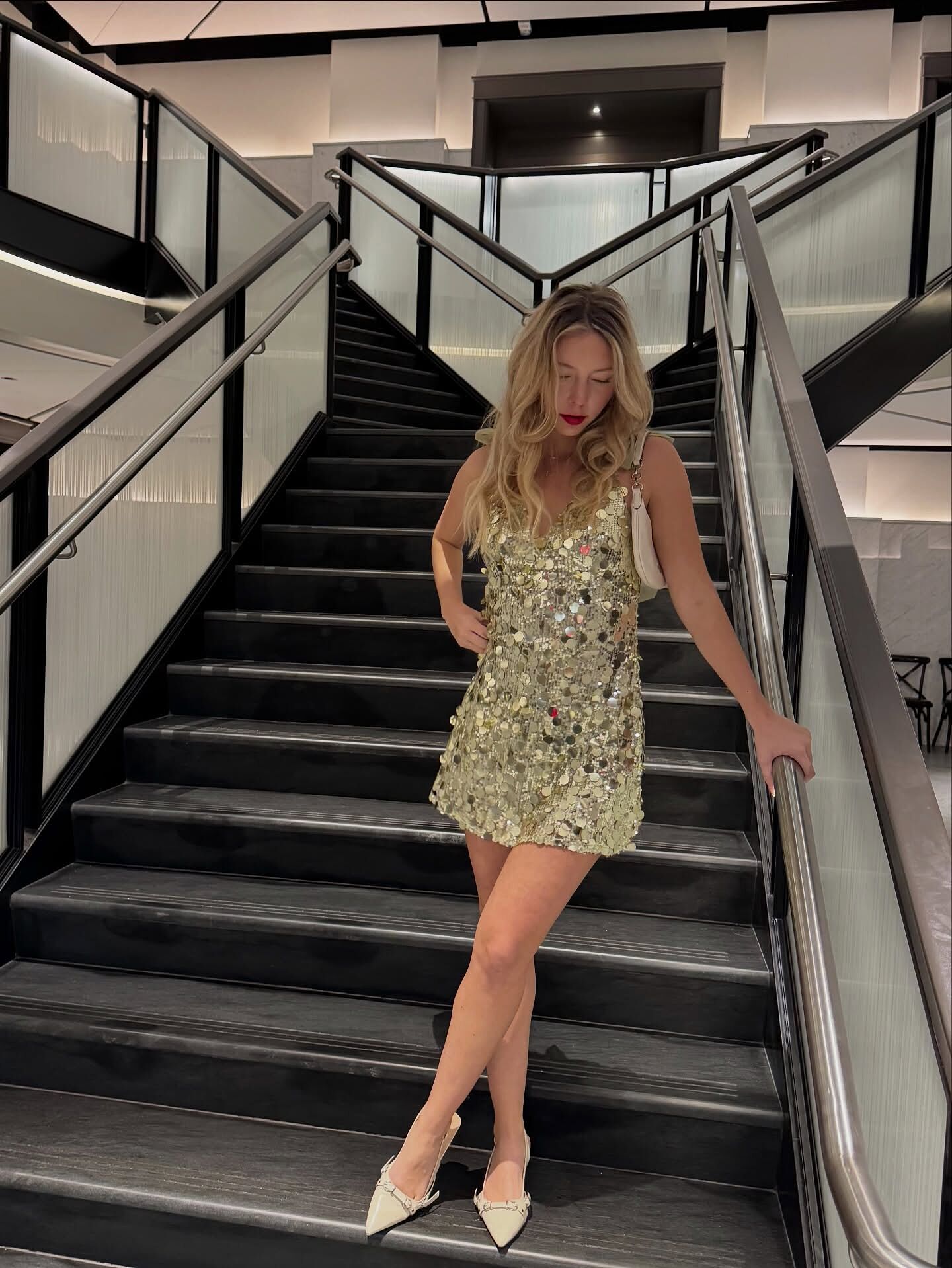 slim fit dress slacks MAKE A STATEMENT SEQUIN MINI DRESS – AKIRA main image 0