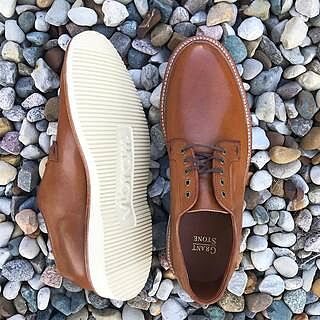 Plain Toe Saddle Tan Veg / Cavity Wedge Sole