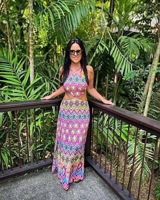MIAMI SORBET - Cut Out Long Dress • Multicolor