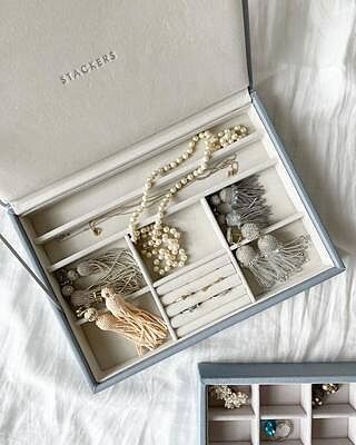 Dusky Blue Classic Jewellery Box Lid