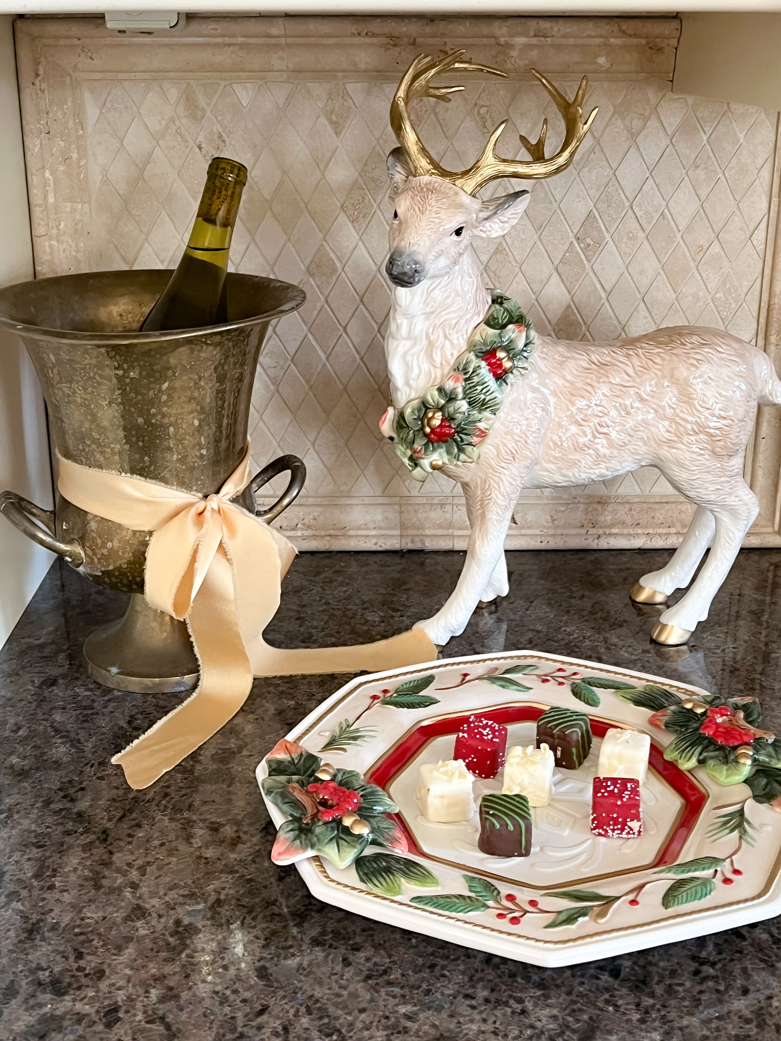Woodland Holiday Santa Serving Tray