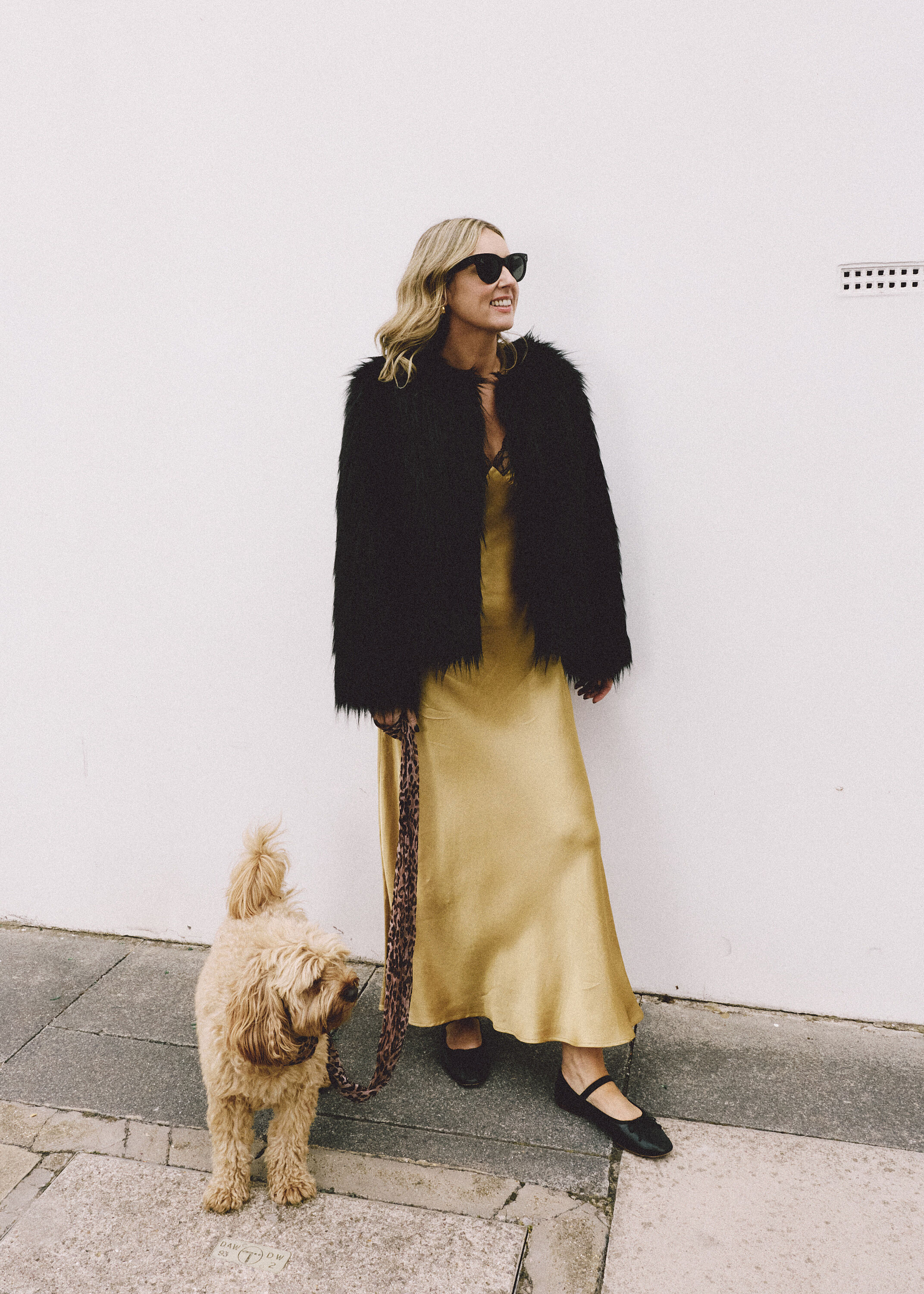 Sandrine Satin Midi Dress in Gold | RIXO Worldwide