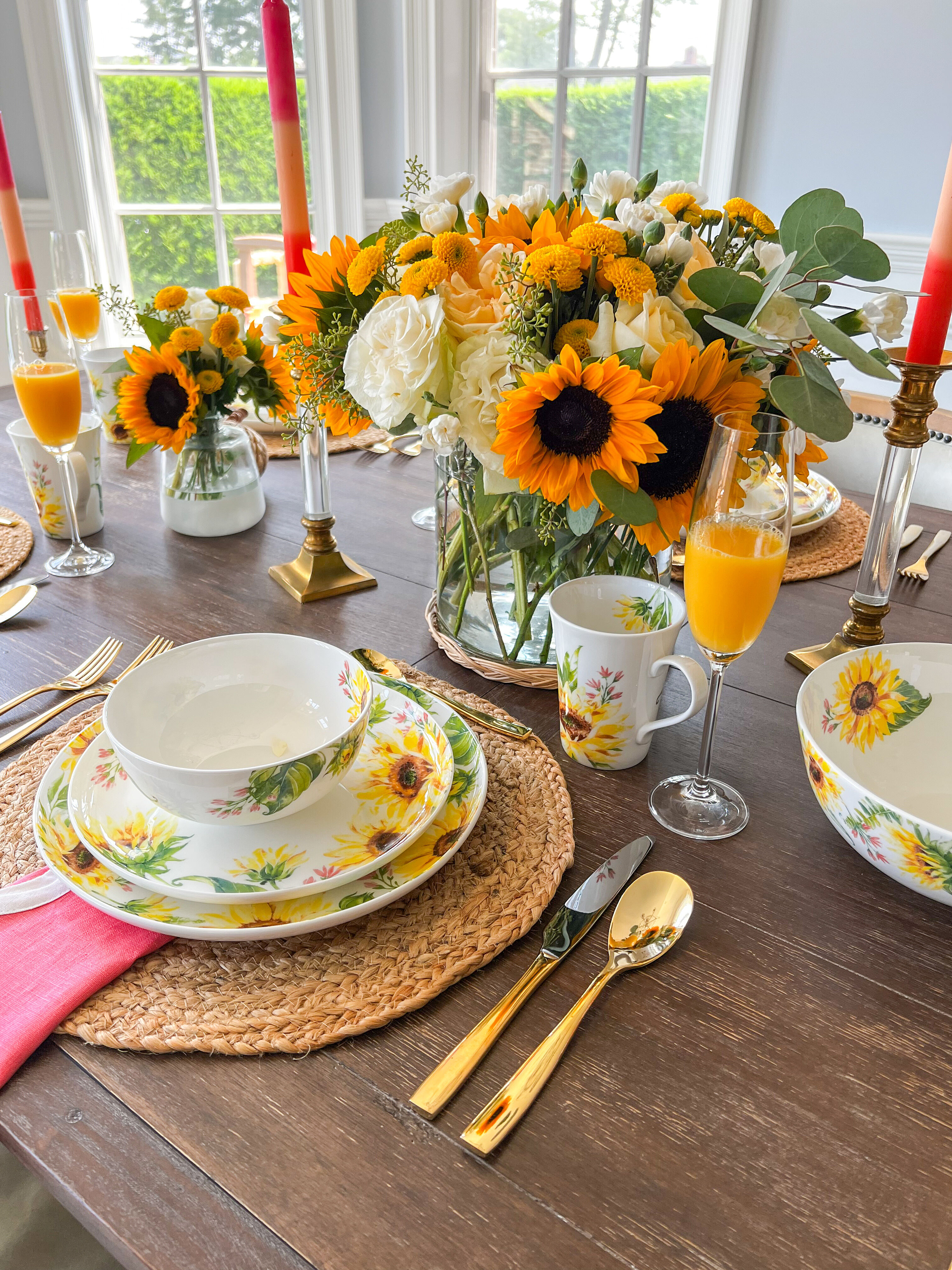  Sunflowers サラダボウル Sunflower Set of 4 Soup Cereal Bowls