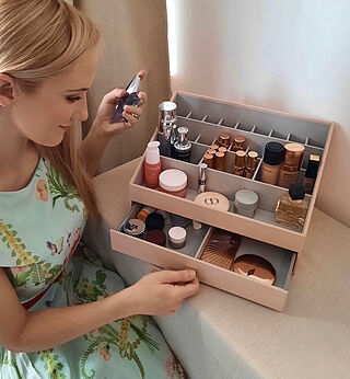 Blush Pink Makeup Organiser