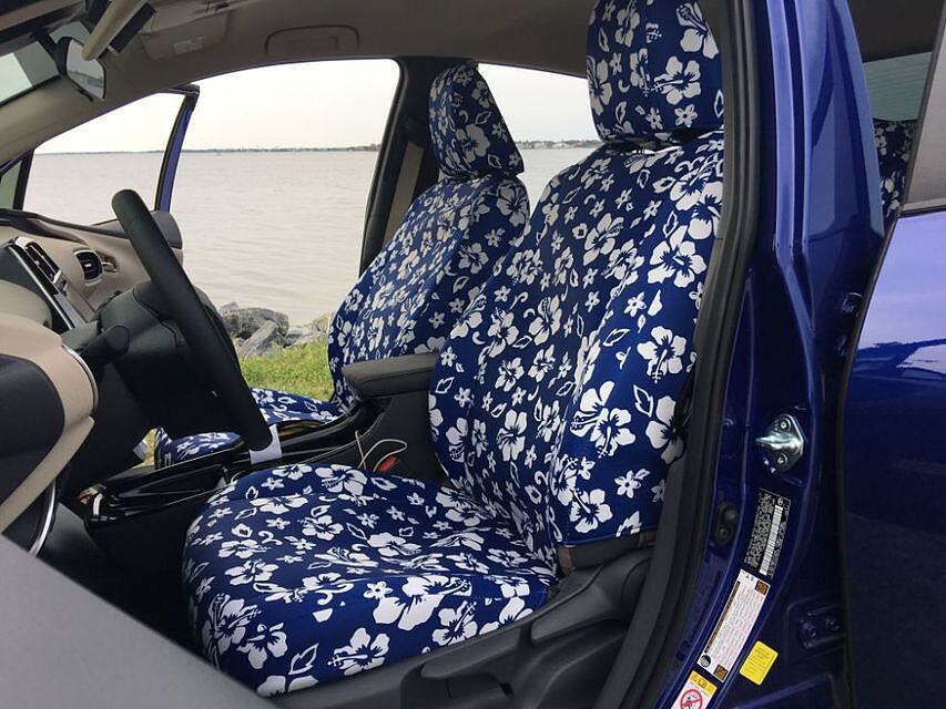 thumbnail image 2 of KEIAHUAN Hibiscus Floral Car Seat Covers - 2-Piece Front Set For Cars, Trucks & SUVs 2 of 9