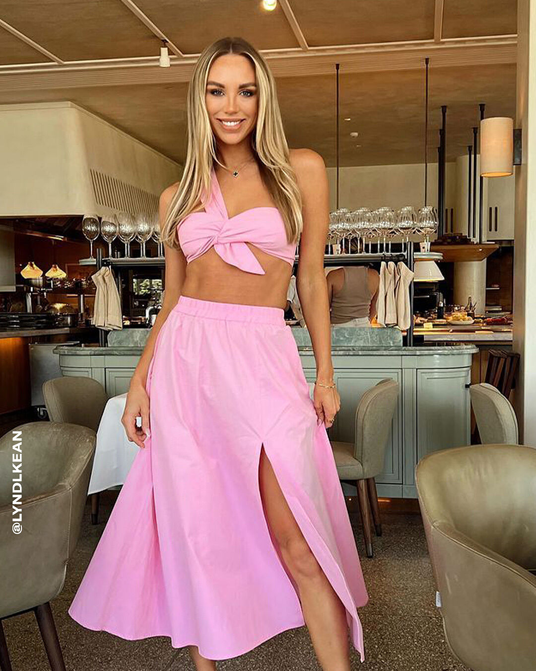 ワンピースその他   Here is the pink premium AOP skirt Portia and Scarlett - PS21247 PINK SILVER | Poffie Girls