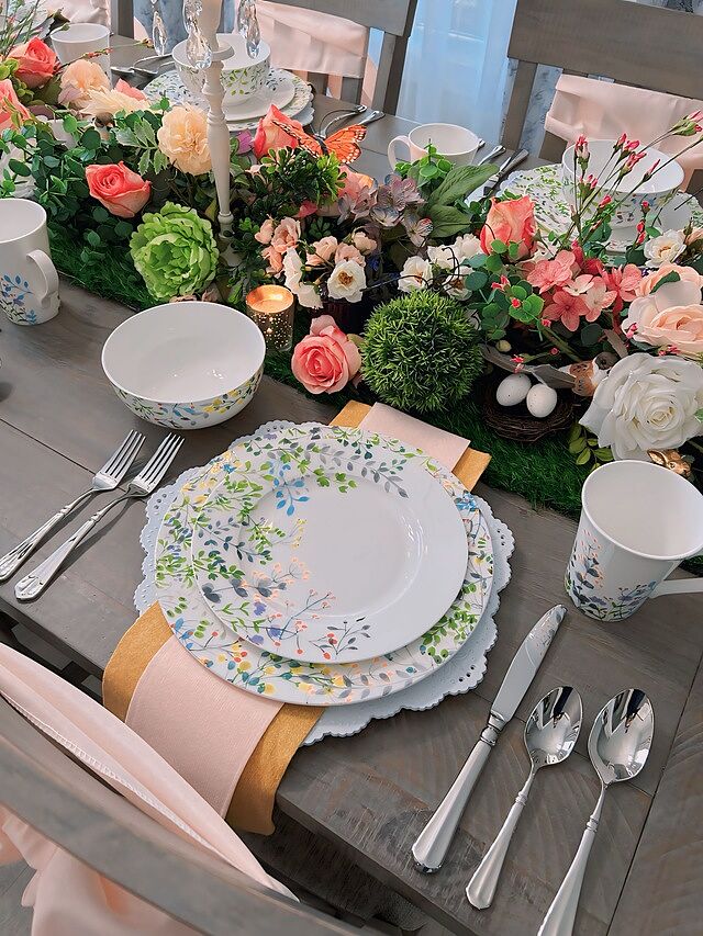 ミシャコシャ　プレート Tivoli Garden Rectangular Platter, 14.75 Inch