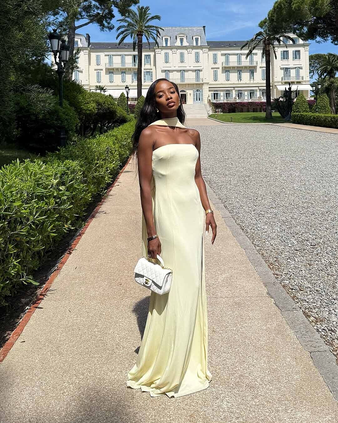 Dorothea Maxi Dress - Georgette Scarf Fit and Flare Dress in Lemon | Showpo  USA
