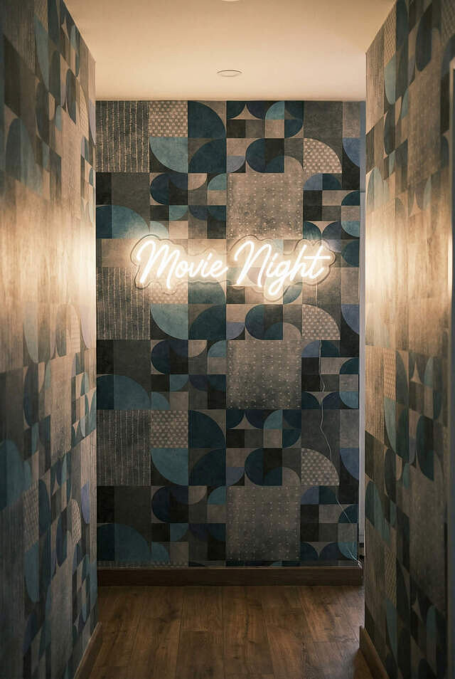 Abstract Soft Cement Geometric Wallpaper Mural