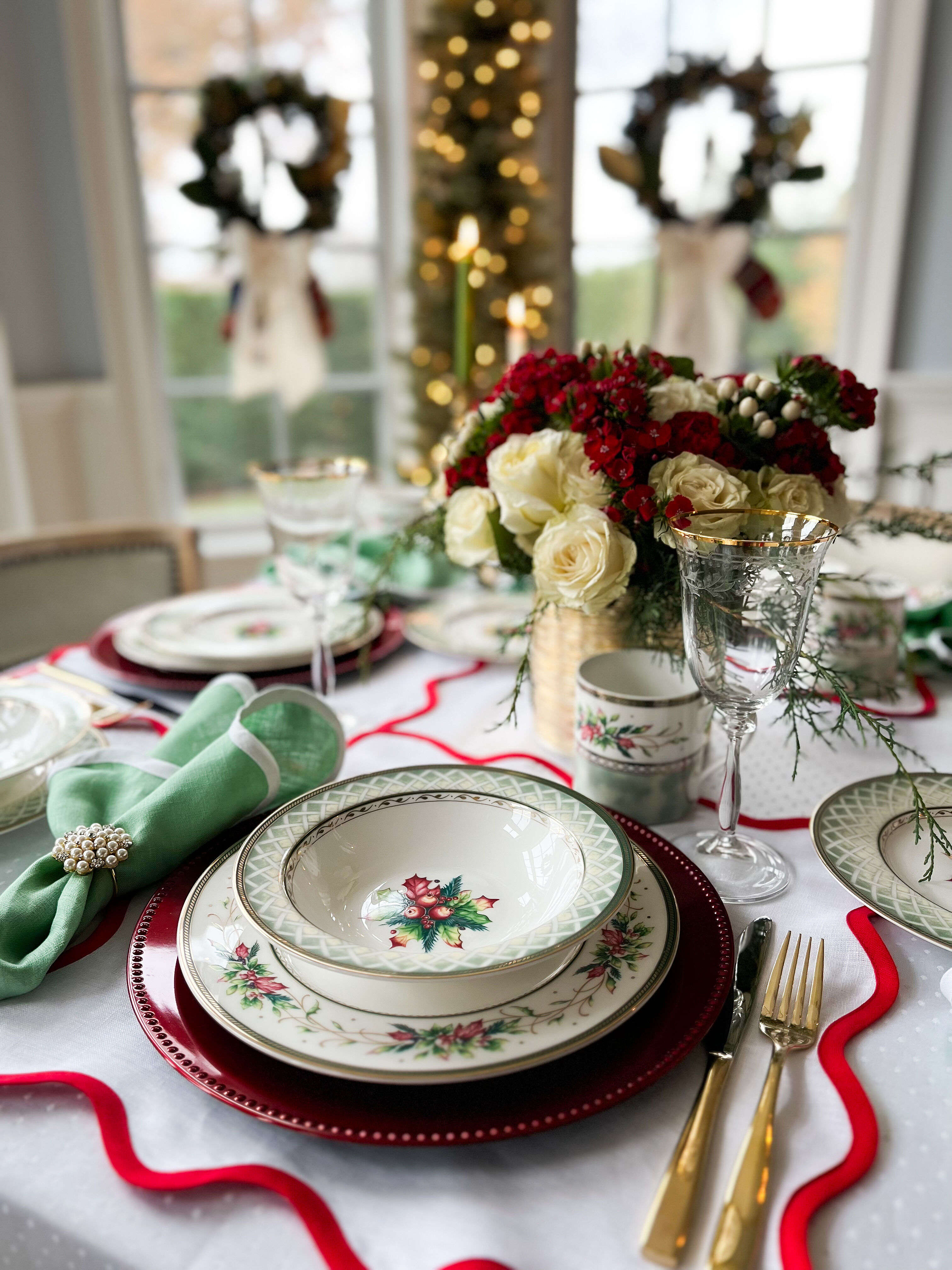 Winter Holiday Dinner Plate