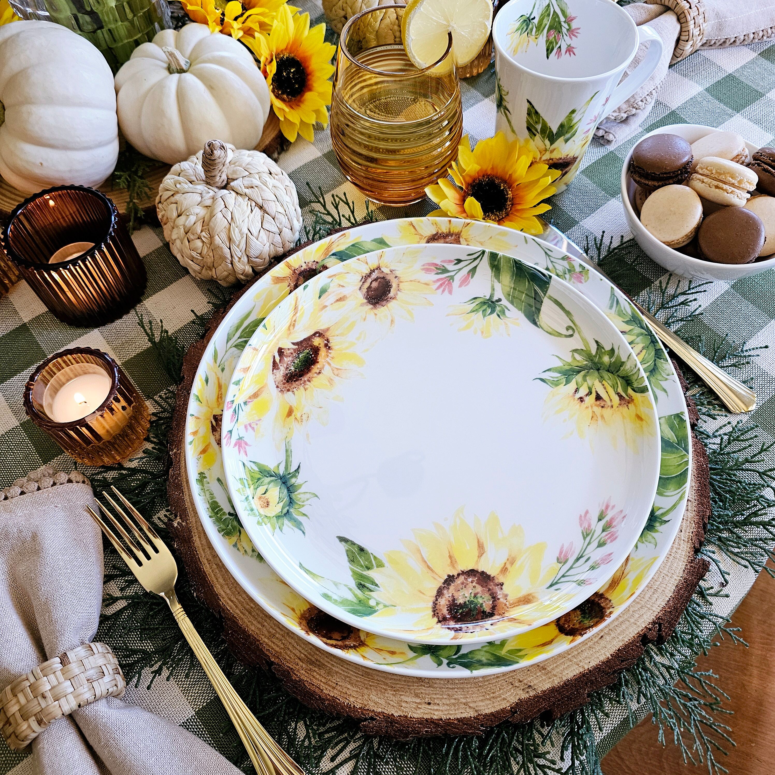 Sunflower Set of 4 Soup Cereal Bowls