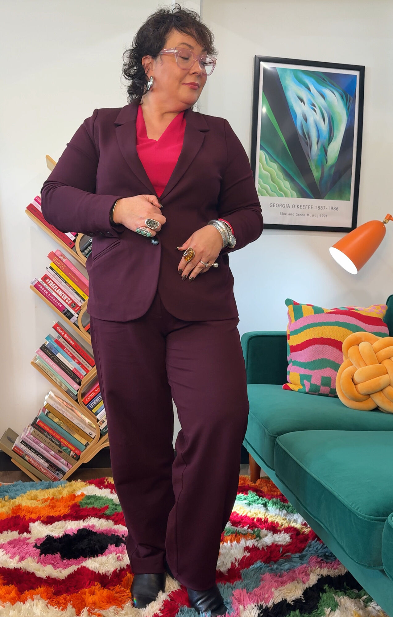Audrey Relaxed Uniform Ponte Workpant - Black Cherry – Universal
