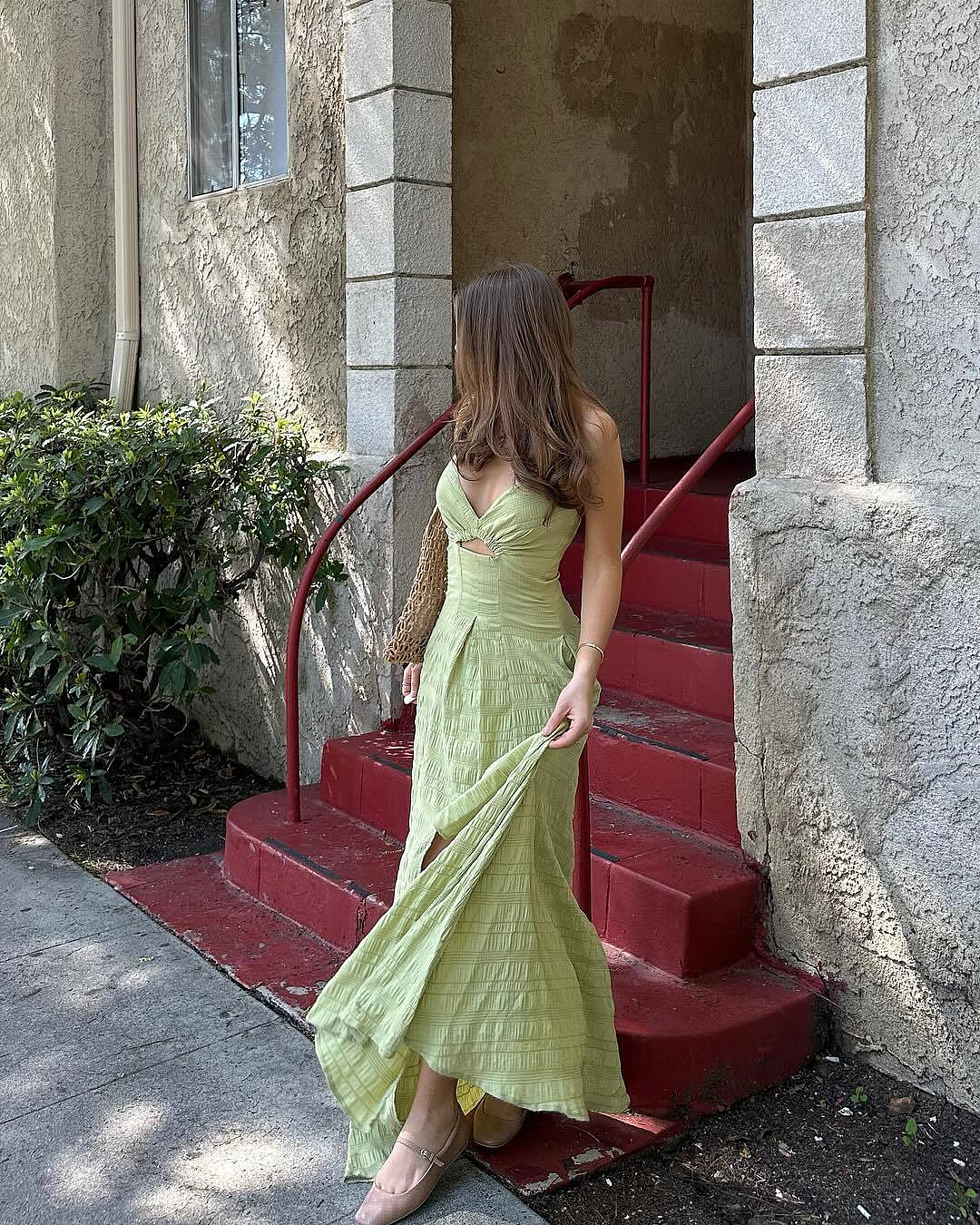 christmas dresses green Erin Floral Button Down Maxi