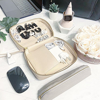 Taupe Cable Tidy Bag