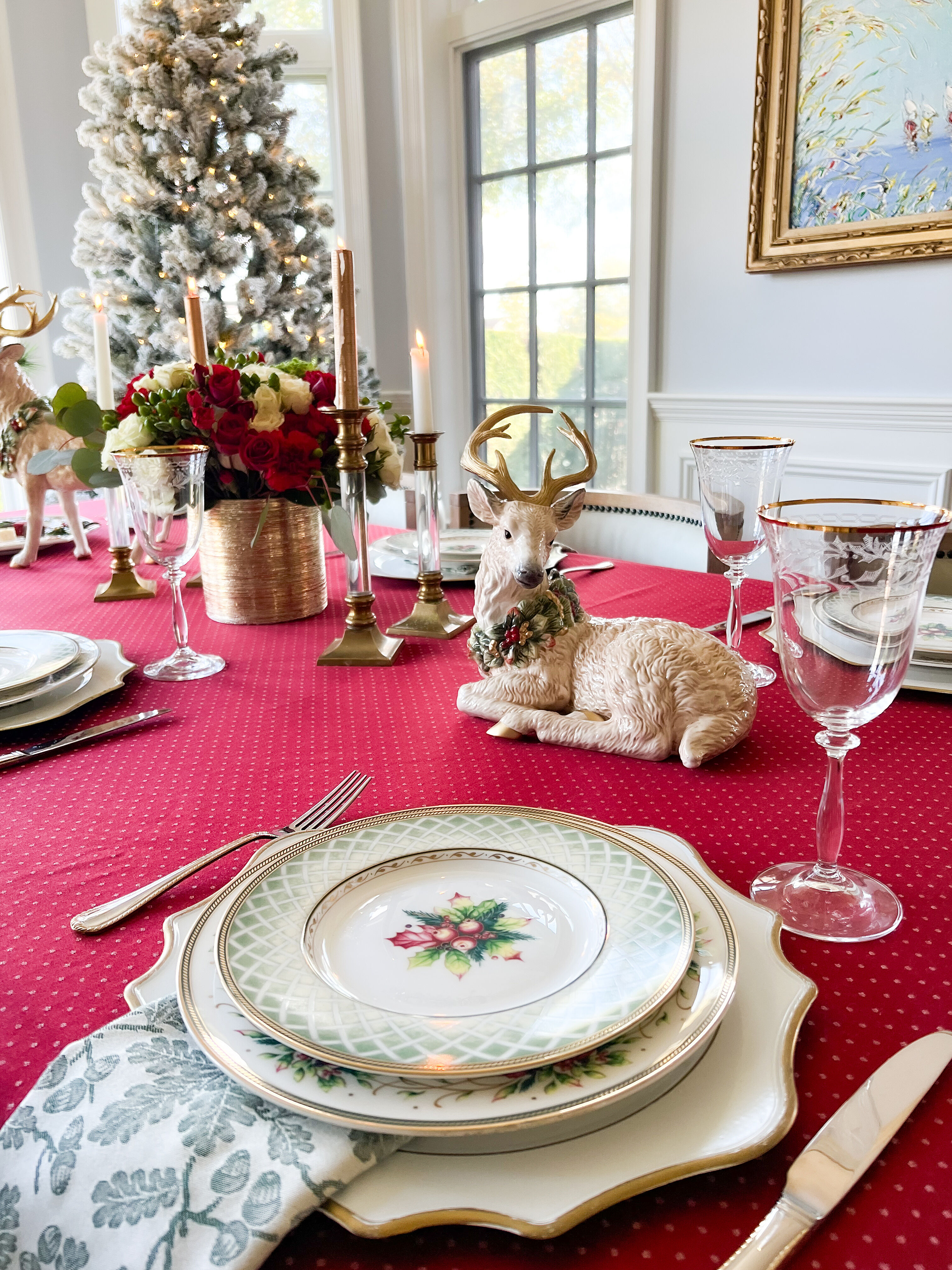 Woodland Holiday Santa Serving Bowl