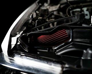Chevy Silverado Cold Intake Kit Cold Air Intake System With Heat Shield Kit + Filter Combo BLACK Compatible For 04-05 GMC Sierra/Chevy Silverado 2500HD/3500 V8 6.6L Duramax Fit For LLY Engine Only